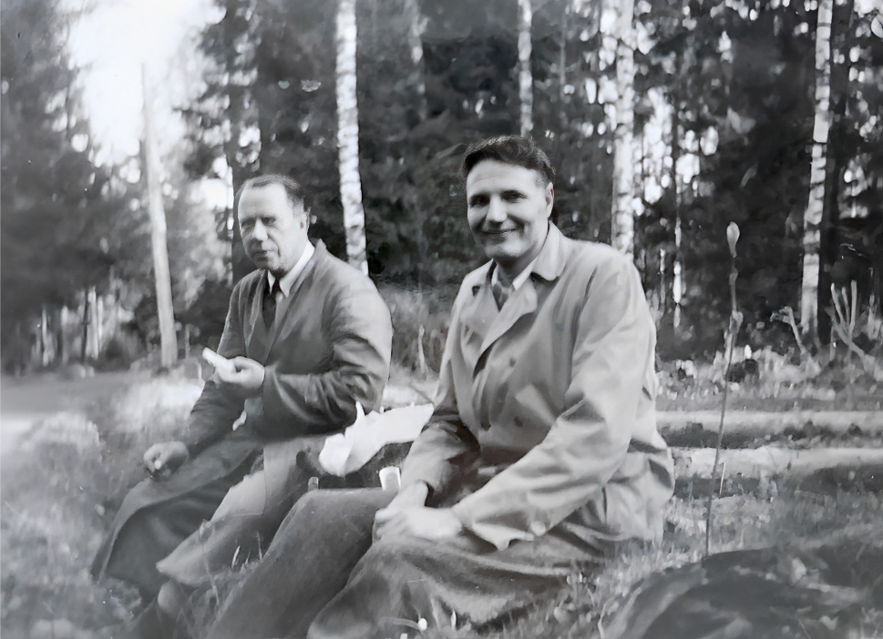 Bilde fra gamle Brunstad Gård i 1956.