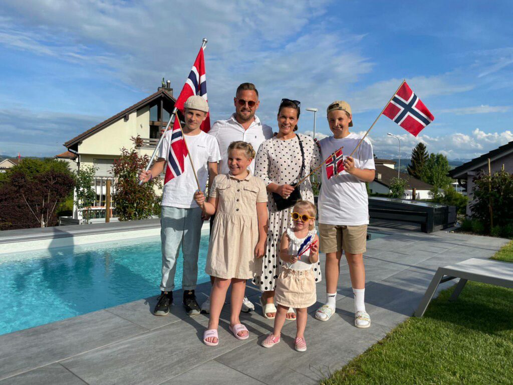 Flere av våre trosfeller internasjonalt har relasjoner til Norge, så dagen feires også i mange andre land. Her fra Sveits.